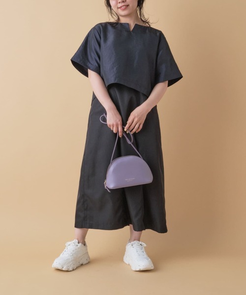 ワンピース クロススリットコクーンスカートセット 「低身長・小柄女性