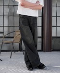 ワイドパンツ ジーンズ wide baggy ...の詳細画像3