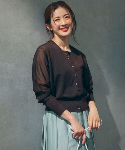 23区 シャイニーシアードルマンスリーブカーディガン 23区 カーディガン 「杏さん着用」シャイニーシアー ドルマン