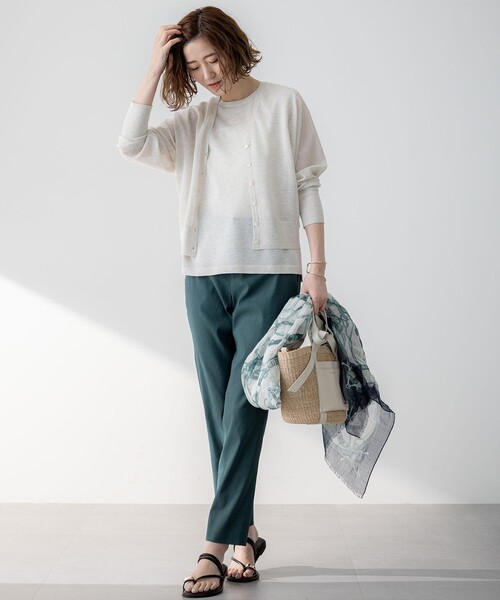 23区（ニジュウサンク） カーディガン 「洗える」シャイニーシアー