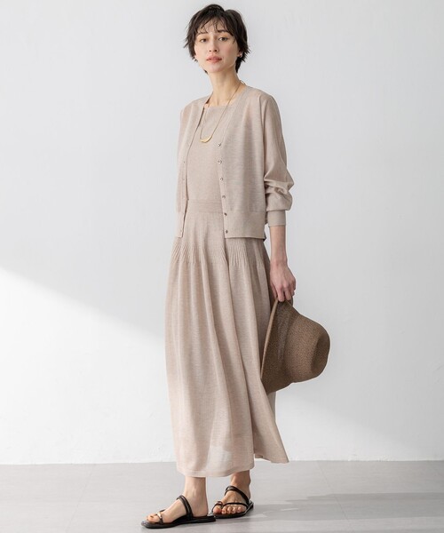 23区（ニジュウサンク） カーディガン 「洗える」シャイニーシアー