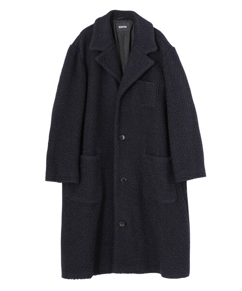 ZUCCa（ズッカ） チェスターコート M ネイビー レディース : ZOZOTOWN