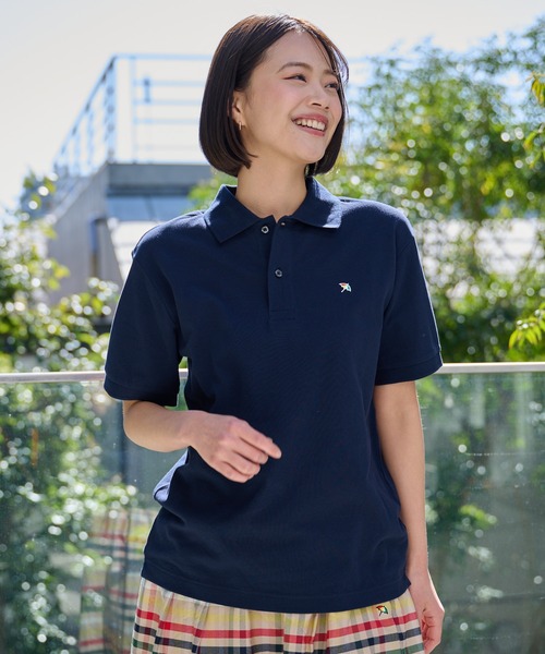 あーのるど　ネイビー ストライプ襟 ポロシャツ adidas ネイビー ストライプ襟 ポロシャツ アディダス