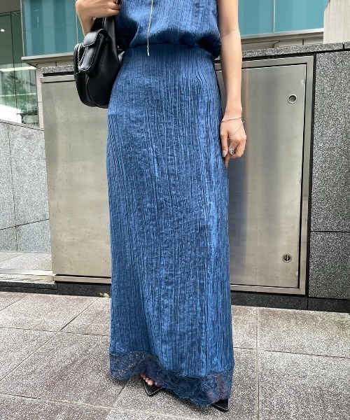 AIC. スカート ビンテージサテンレースヘムスカート : ZOZOTOWN Yahoo