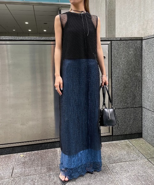 AIC. スカート ビンテージサテンレースヘムスカート/セットアップ可能