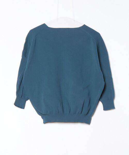 「Rouge Fonce」 Vネックニット - ネイビー レディース_画像2