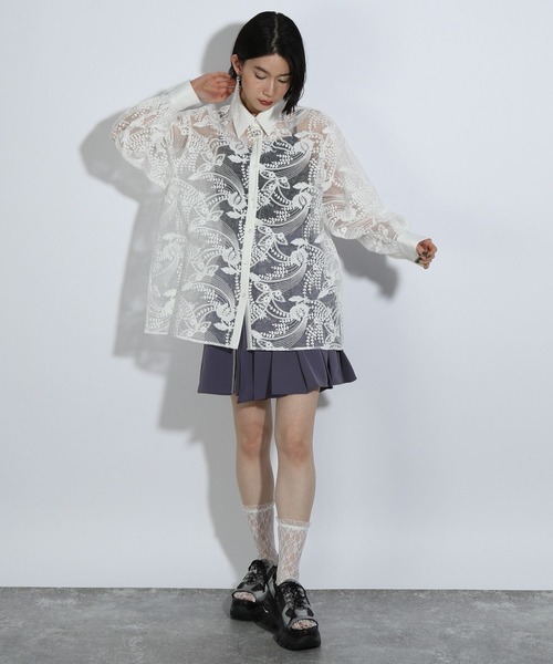 ブラウス シャツ レースBIGシャツ(HARE) レディース HARE ブラウス シャツ レースBIGシャツ(HARE) レディース
