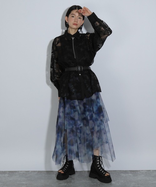 HARE ブラウス シャツ レースBIGシャツ(HARE) レディース