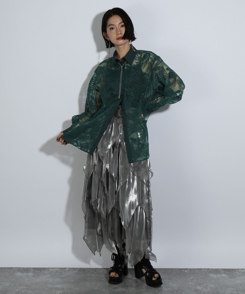 HARE ブラウス シャツ レースBIGシャツ(HARE) レディース