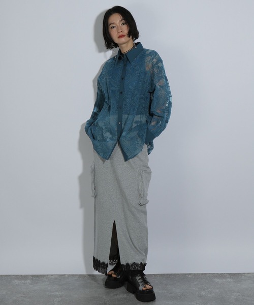 HARE ブラウス シャツ レースBIGシャツ(HARE) レディース
