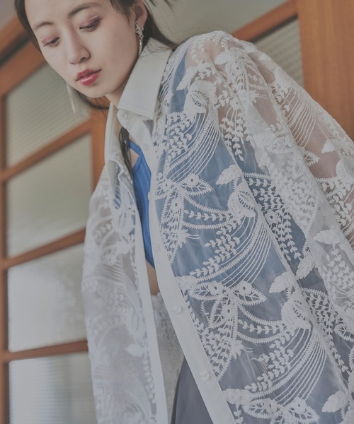 HARE ブラウス シャツ レースBIGシャツ(HARE) レディース