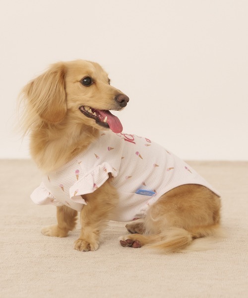 GELATO PIQUE 完売商品 ダックスフンド スウェット CAT&DOG】ダックスフンドサイズアイス柄フリルワッフルプル