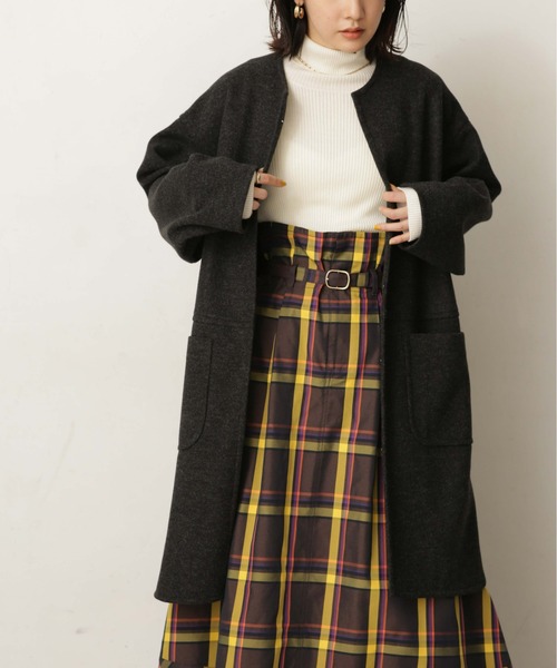 NANO universe（ナノ・ユニバース） ノーカラーコート FREE ブルー