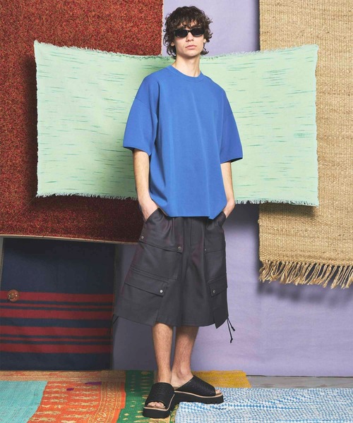 MAISON SPECIAL Tシャツ ブルー MAISON SPECIAL｜メゾン スペシャルのTシャツ/カットソー