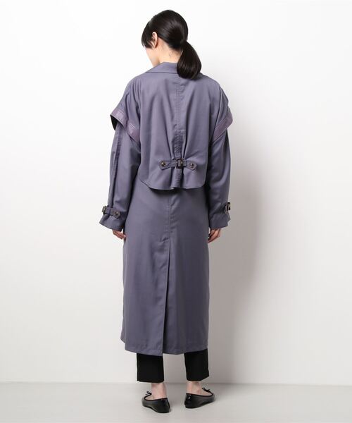 「MURUA」 トレンチコート FREE グレー レディース_画像3