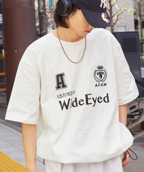 MONO-MART tシャツ ゲームデザイン ワッペンロゴ刺繍 ドロスト