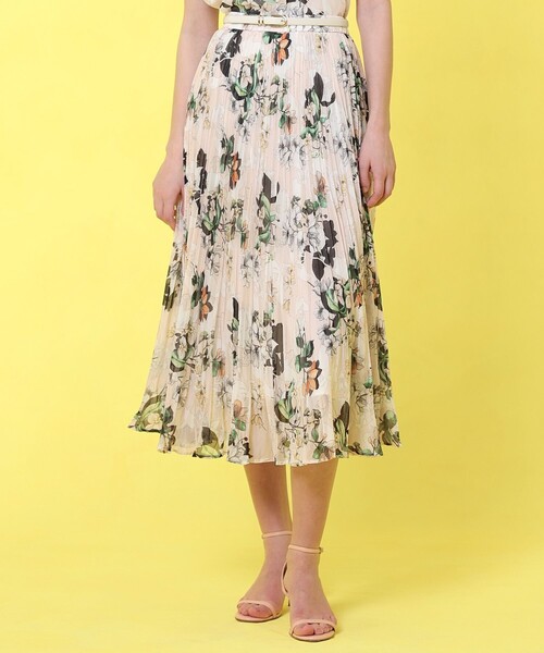 25SS ANAYI 新品　bouquet プリント プリーツスカート　36 ANAYI スカート bouquet プリント プリーツスカート : ZOZOTOWN