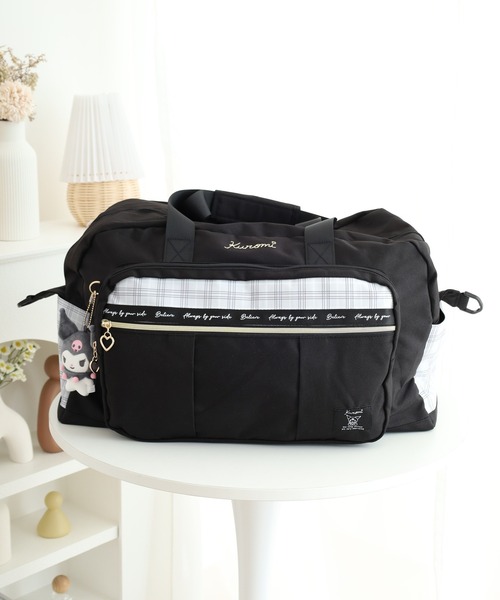 sanrio ボストンバッグ RBサンリオポリチェックぬいぐるみ付トラベルB