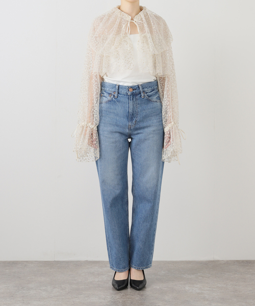 ブラウス シャツ MIOSMOKEY EMB LACE BOLERO 251ST006-A：ブラウス レディース MIOSMOKEY ブラウス シャツ EMB LACE BOLERO 251ST006-A
