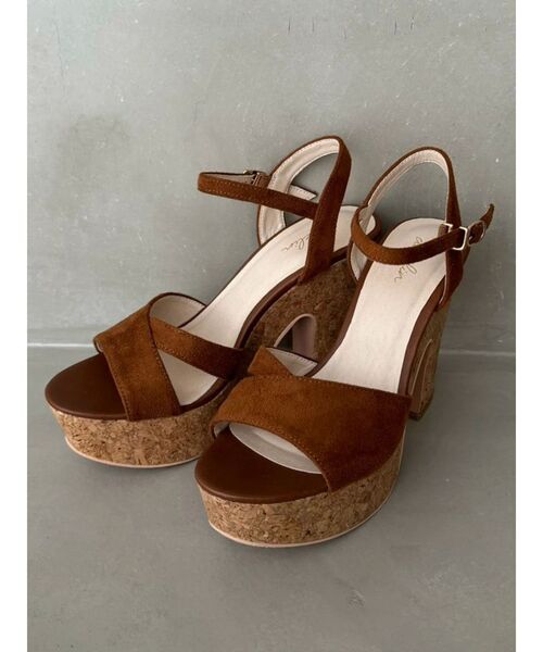 【dazzlin】厚底ラインサンダル Mサイズ dazzlin（ダズリン） サンダル コルクヒールサンダル レディース