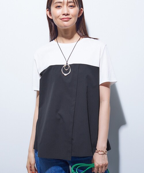 INDIVI tシャツ 新色登場！「洗える」ビスチェレイヤード風