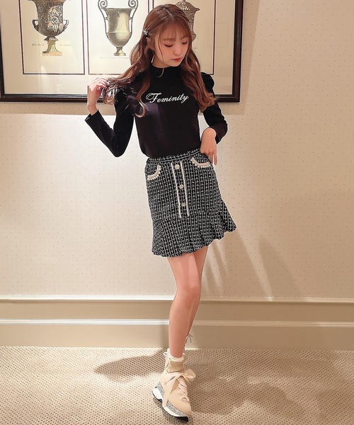 【新品未使用タグ付き】即完売品swankiss romanticswimwear Swankiss 「Swankiss」 長袖カットソー FREE レッド レディース