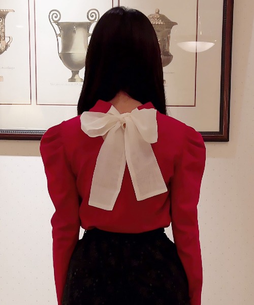 「6」 長袖カットソー FREE レッド レディース Swankiss 「Swankiss」 長袖カットソー FREE レッド レディース