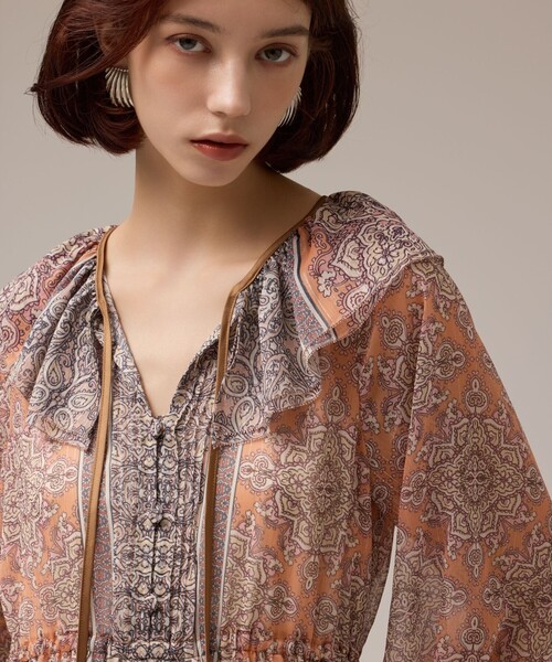 GRACE CONTINENTAL ワンピース ペイズリープリントドレス : ZOZOTOWN