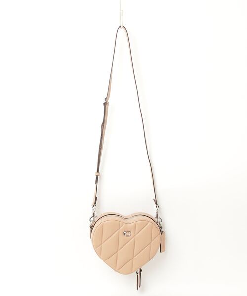 COACH ショルダーバッグ ベージュ/ピンク COACH（コーチ） ワンポイントショルダーバッグ - ピンク レディース