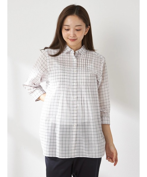 ブラウス シャツ 「接触冷感」チュニックシャツ レディース