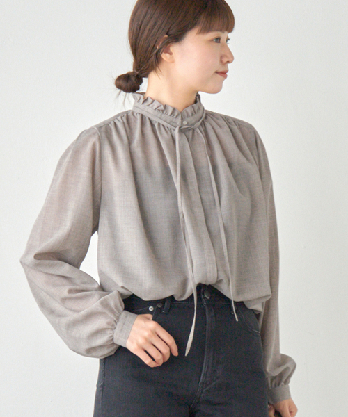 IENA（イエナ）の「コットンフリルシャツブラウス◇（シャツ