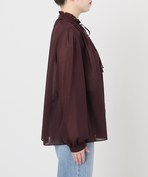 IENA（イエナ） ブラウス シャツ フリルネックブラウス レディース