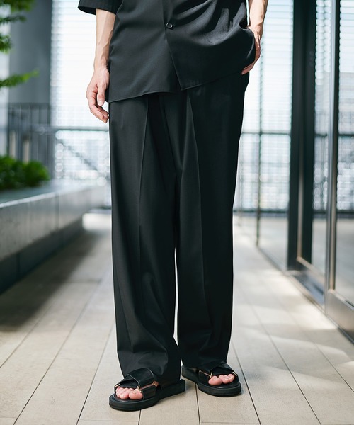 STUDIOUS（ステュディオス） スラックス 「STUDIOUS」COOL WOOL WIDE