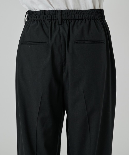 スラックス 「STUDIOUS」COOL WOOL WIDE SLACKS / 涼しいウール メンズの画像