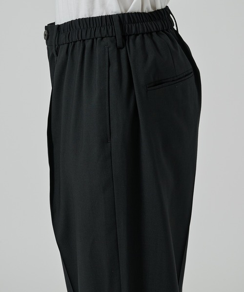 スラックス 「STUDIOUS」COOL WOOL WIDE SLACKS / 涼しいウール メンズの画像