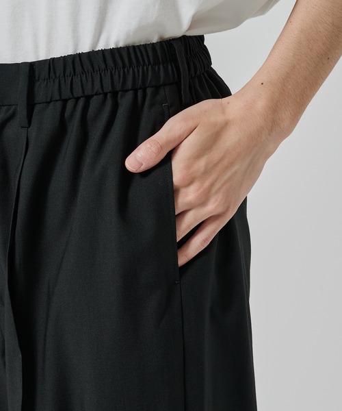 スラックス 「STUDIOUS」COOL WOOL WIDE SLACKS / 涼しいウール メンズの画像