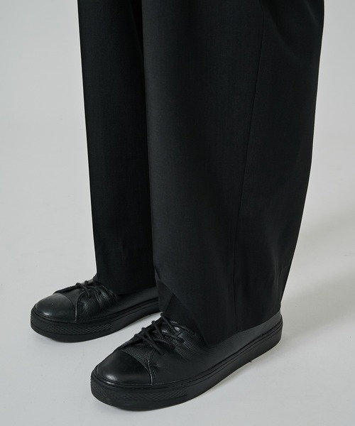 スラックス 「STUDIOUS」COOL WOOL WIDE SLACKS / 涼しいウール メンズの画像