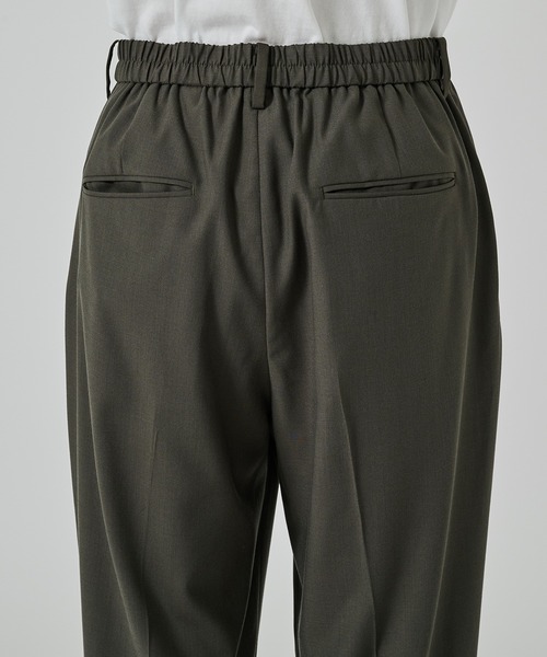 スラックス 「STUDIOUS」COOL WOOL WIDE SLACKS / 涼しいウール メンズの画像