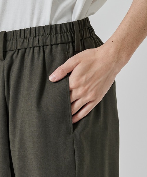 スラックス 「STUDIOUS」COOL WOOL WIDE SLACKS / 涼しいウール メンズの画像