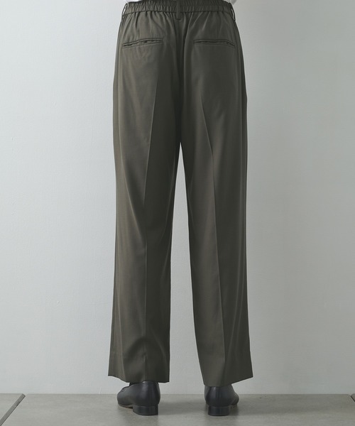 スラックス 「STUDIOUS」COOL WOOL WIDE SLACKS / 涼しいウール メンズの画像