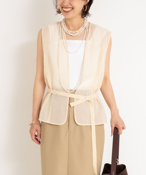 NOLLEY'S（ノーリーズ） ベスト ジレ オーガンジージレ レディース