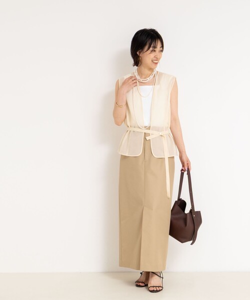 NOLLEY'S（ノーリーズ） ベスト ジレ オーガンジージレ レディース