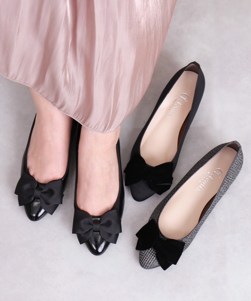 リボン　パンプス　アルテミス　ダイアナ アルテミス バイ ダイアナ artemis by DIANA リボンモチーフ ミックス