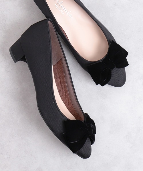【美品】DIANA ダイアナ　フラットシューズ　23.0㎝2E レザー　ブラック 美品】DIANA ダイアナ フラットシューズ 23.0㎝2E レザー