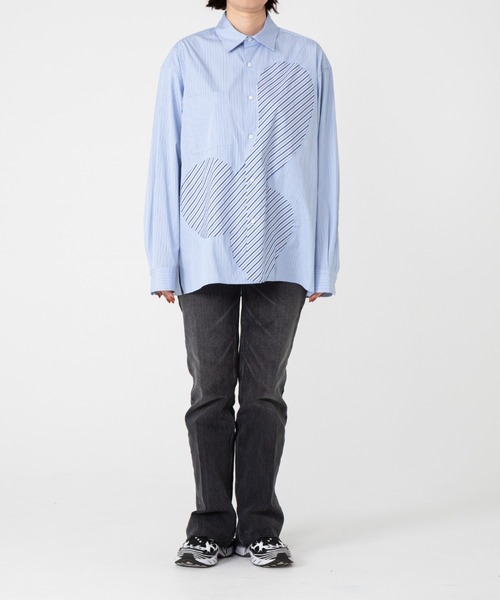 TXA シャツ 門倉太久斗/22世紀ジェダイ Slash striped shirt メンズ