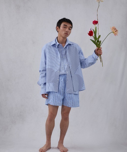 TXA シャツ 門倉太久斗/22世紀ジェダイ Slash striped shirt メンズ