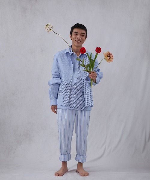 TXA シャツ 門倉太久斗/22世紀ジェダイ Slash striped shirt メンズ