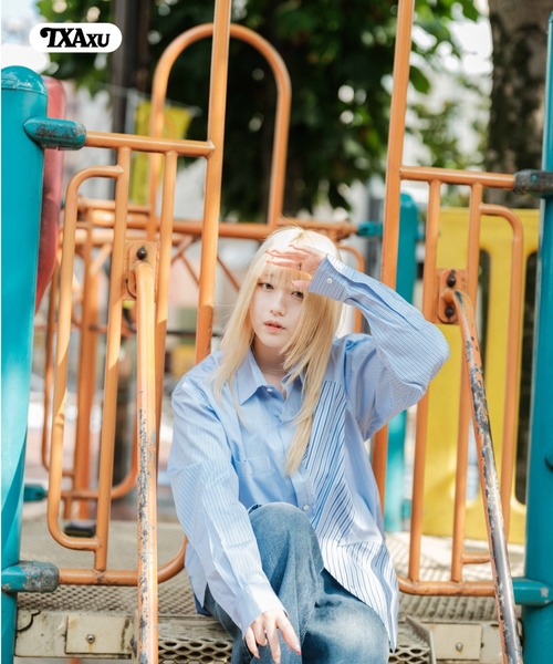 TXA シャツ 門倉太久斗/22世紀ジェダイ Slash striped shirt メンズ