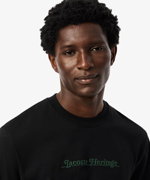 LACOSTE（ラコステ） tシャツ ヘリテージロゴステッチTシャツ メンズ