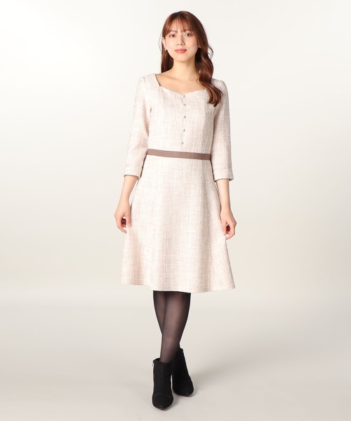 「LAISSE PASSE」 7分袖ワンピース 40 ピンク レディース_画像8